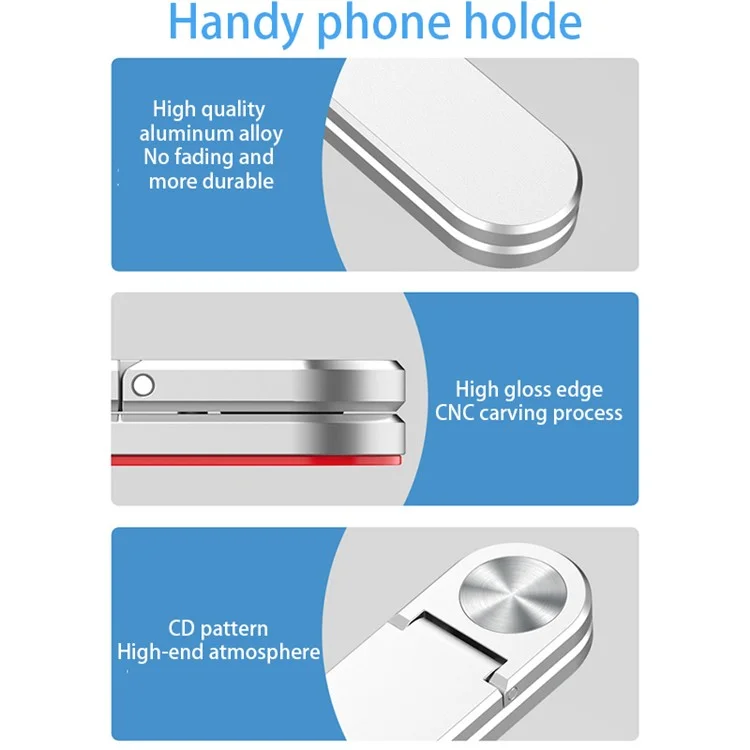 H07 Hidden Faltbare Handy-Halterung Mini selbstklebend Metall Handy Schreibtisch Ständer