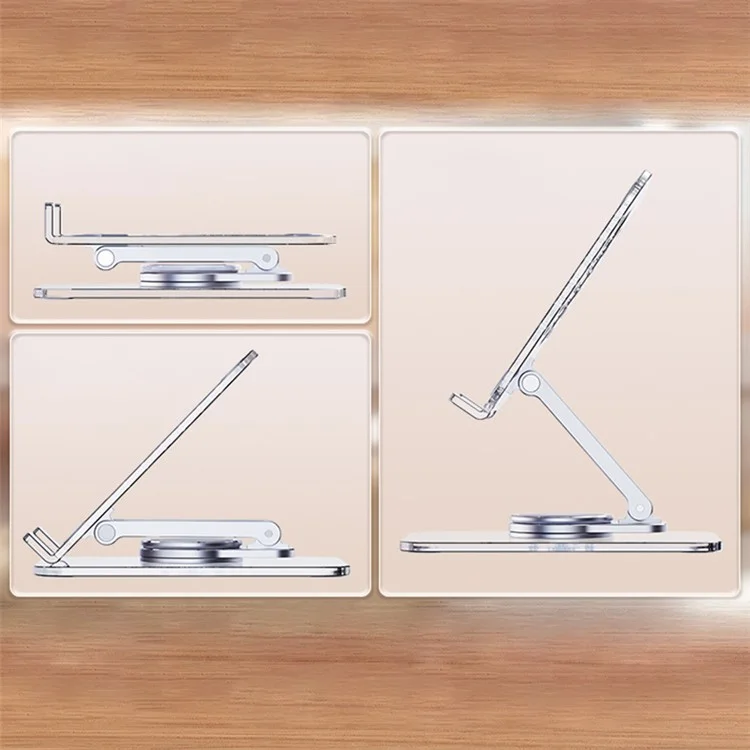 T632 Acrylic Tablet Phone Stand Folding Desktop Tablet PC Holder Support 360° Rotating