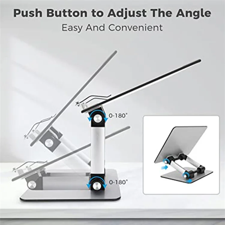 M10 Aluminum Alloy Book Stand Folding Desktop Book Holder Portable Multi-Angle Adjustable Reading Stand