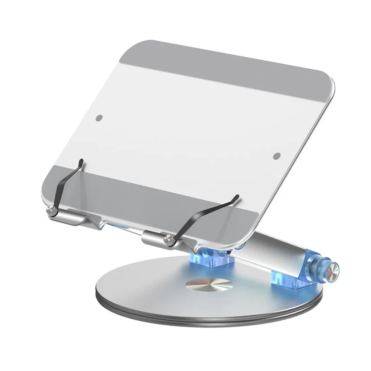 M12 Aluminum Alloy Book Reading Stand Desktop Folding Laptop Stand Portable 360-Degree Rotating Book Holder