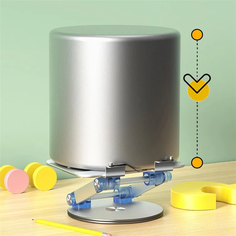 M12 Aluminum Alloy Book Reading Stand Desktop Folding Laptop Stand Portable 360-Degree Rotating Book Holder