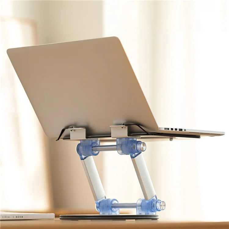 M12 Aluminum Alloy Book Reading Stand Desktop Folding Laptop Stand Portable 360-Degree Rotating Book Holder