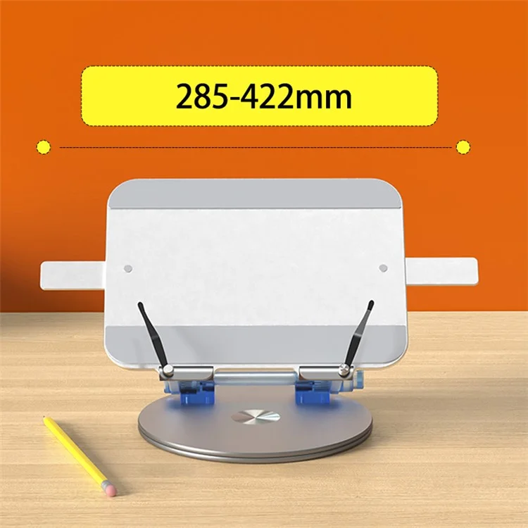 M12 Aluminum Alloy Book Reading Stand Desktop Folding Laptop Stand Portable 360-Degree Rotating Book Holder
