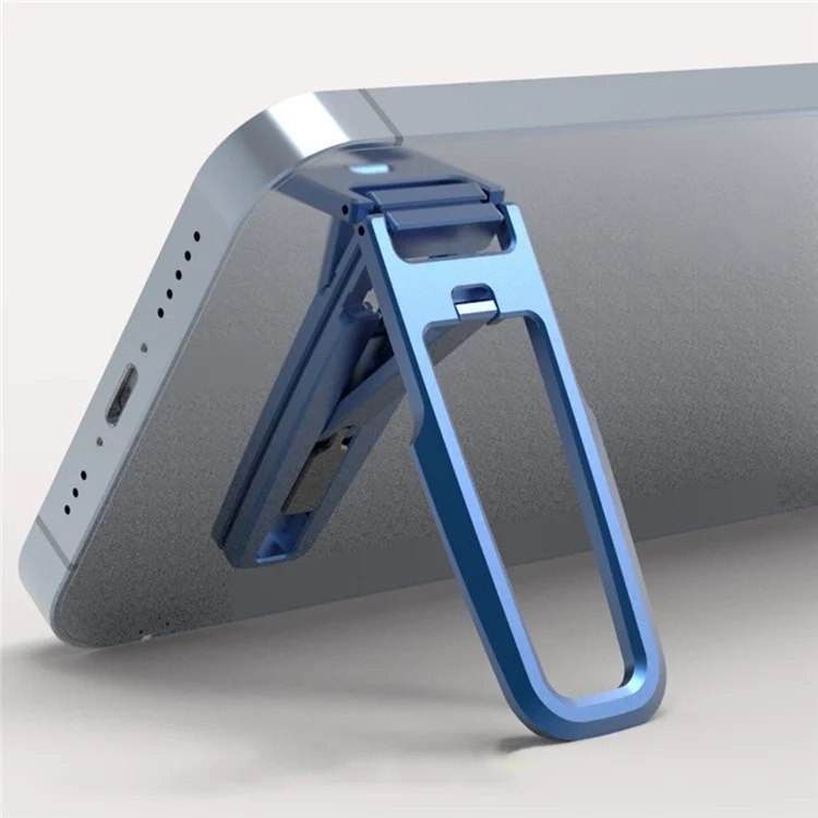 Aluminiumlegierung-Klebehalterung Smartphone-Ständer Faltbarer Kickstand Handyhalterung - Schwarz