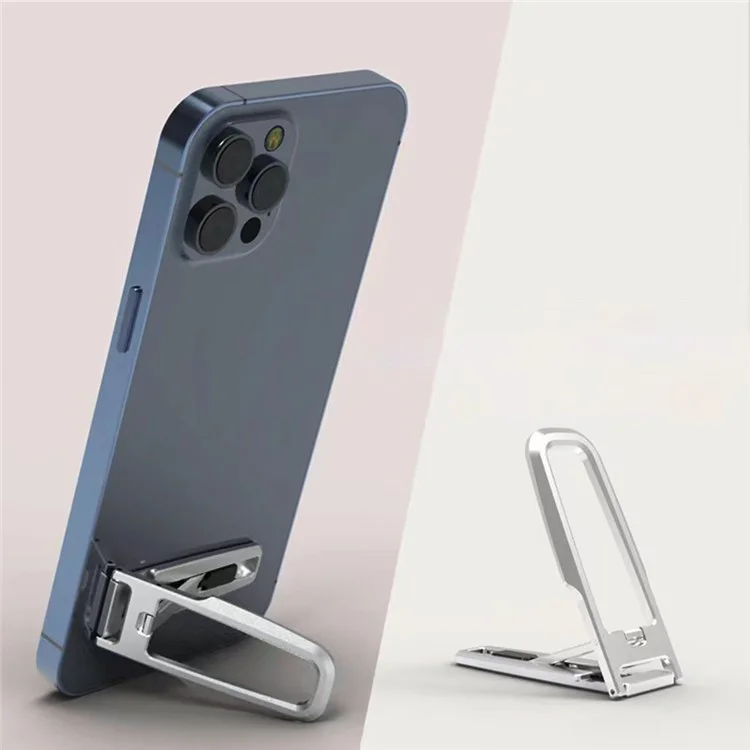 Aluminiumlegierung-Klebehalterung Smartphone-Ständer Faltbarer Kickstand Handyhalterung - Schwarz