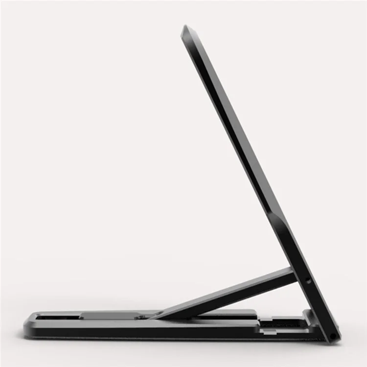 Aluminiumlegierung-Klebehalterung Smartphone-Ständer Faltbarer Kickstand Handyhalterung - Schwarz