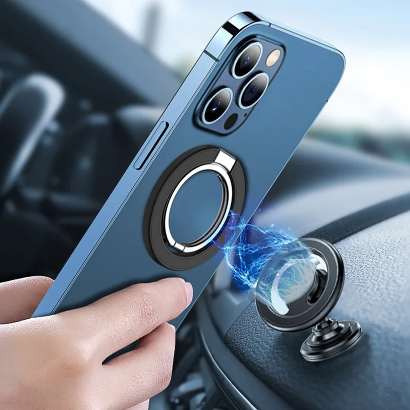 For iPhone 14  /  13  /  12 Series Magnetic Mobile Phone Ring Holder Kickstand - White