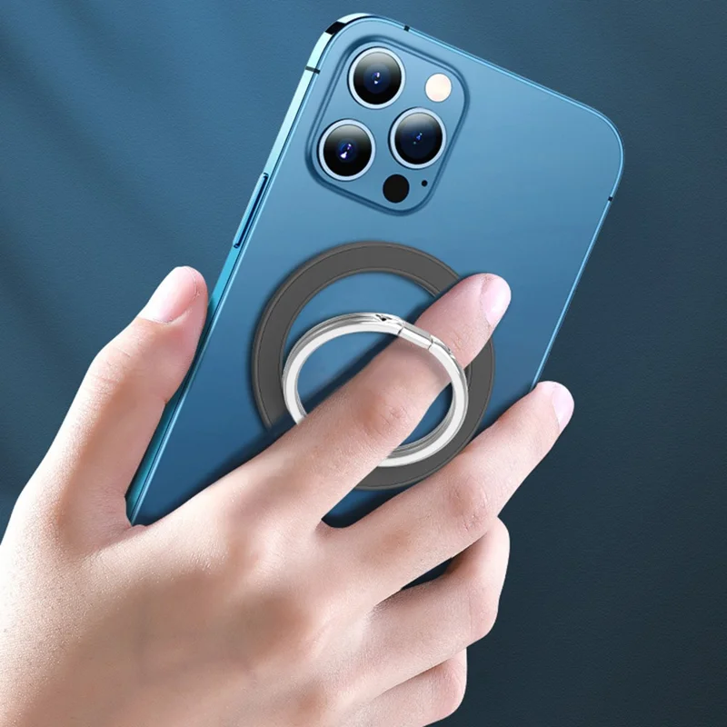 For iPhone 14  /  13  /  12 Series Magnetic Mobile Phone Ring Holder Kickstand - White