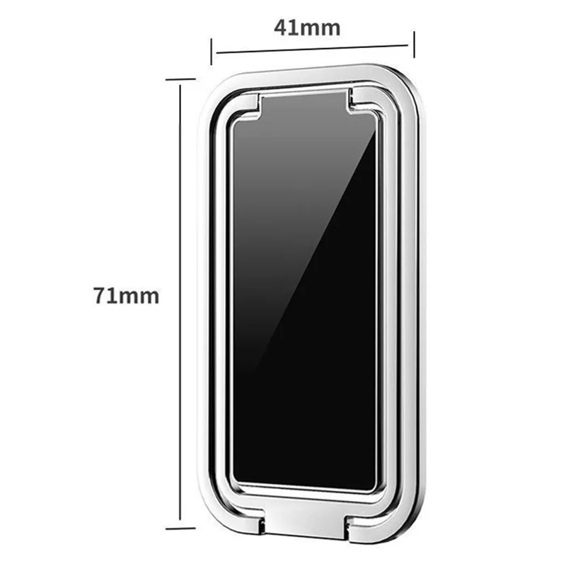 360 Degree Rotation Bracket for Mobile Phone  /  Tablet Zinc Alloy Finger Ring Foldable Kickstand - Rose Gold