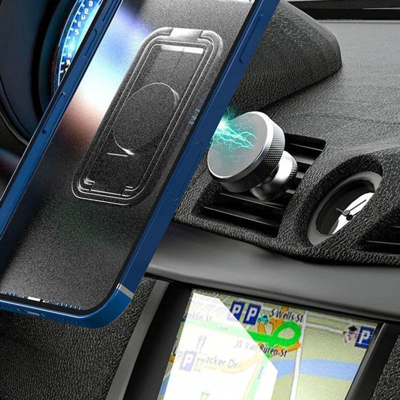 360 Degree Rotation Bracket for Mobile Phone  /  Tablet Zinc Alloy Finger Ring Foldable Kickstand - Black