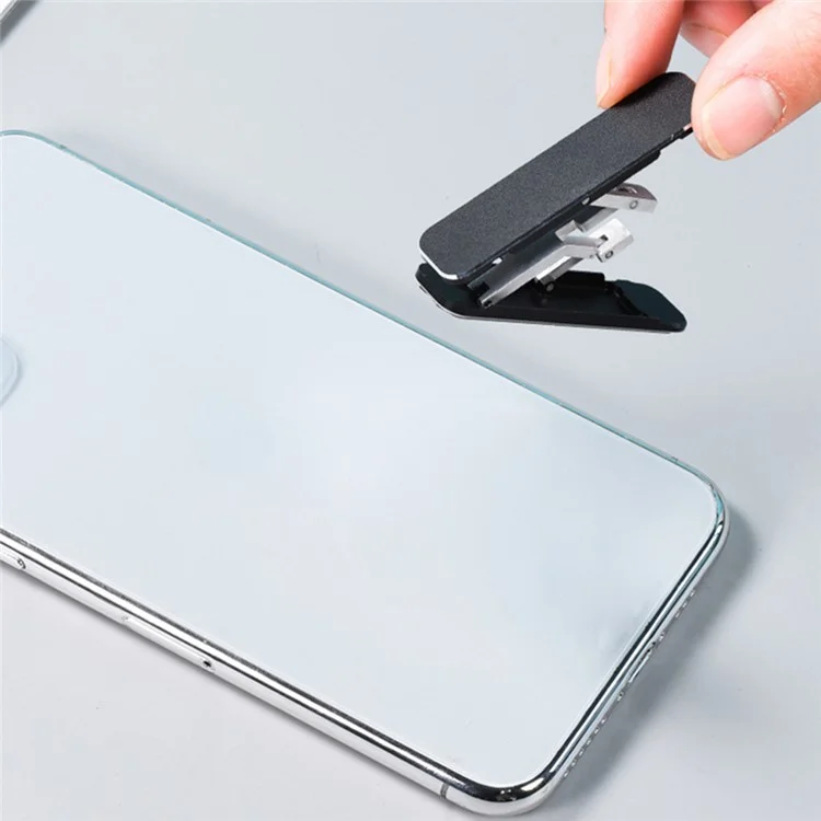 Phone Holder Kickstand for Cell Phone Case Aluminum Alloy Foldable Phone Stand Horizontal / Vertical Desk Stand Holder - Grey