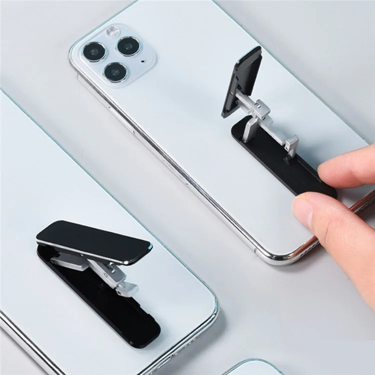 Phone Holder Kickstand for Cell Phone Case Aluminum Alloy Foldable Phone Stand Horizontal / Vertical Desk Stand Holder - Grey
