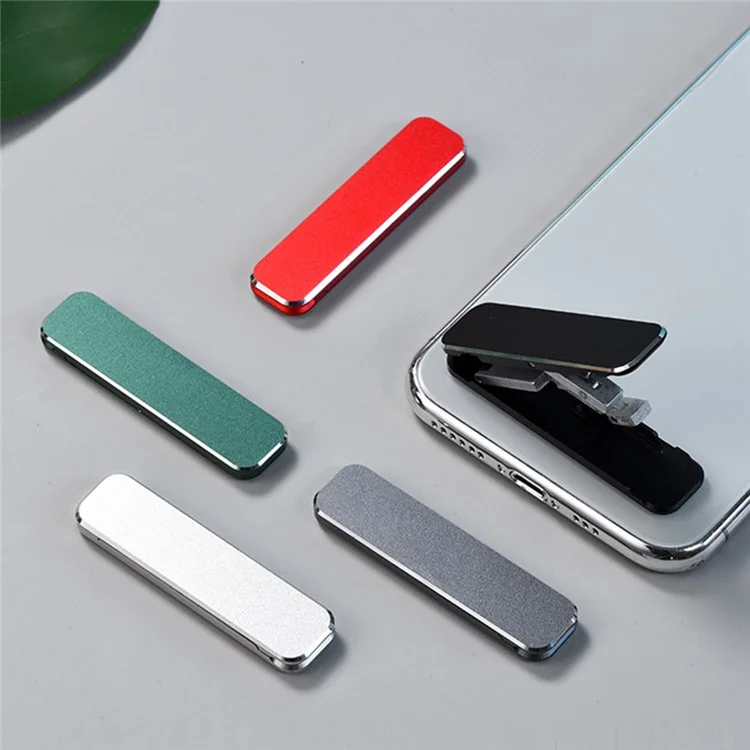 Phone Holder Kickstand for Cell Phone Case Aluminum Alloy Foldable Phone Stand Horizontal / Vertical Desk Stand Holder - Grey