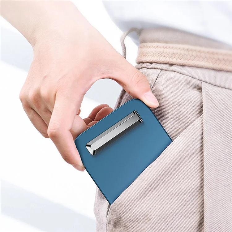 Mini Phone Kickstand Zinc Alloy Folding Invisible Cell Phone Stand Holder Magnetic Closure Bracket - Grey