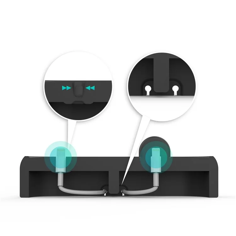 AHASTYLE PT55 2 in 1 Charging Dock Bracket for AirPods / iPhone Silicone Stand Holder - Black