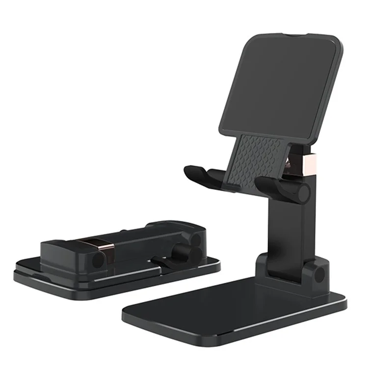 CCT14 Lifting Folding Phone Holder Portatile Multi-Angolo Regolabile Stand per iPhone, Samsung, Huawei - Nero