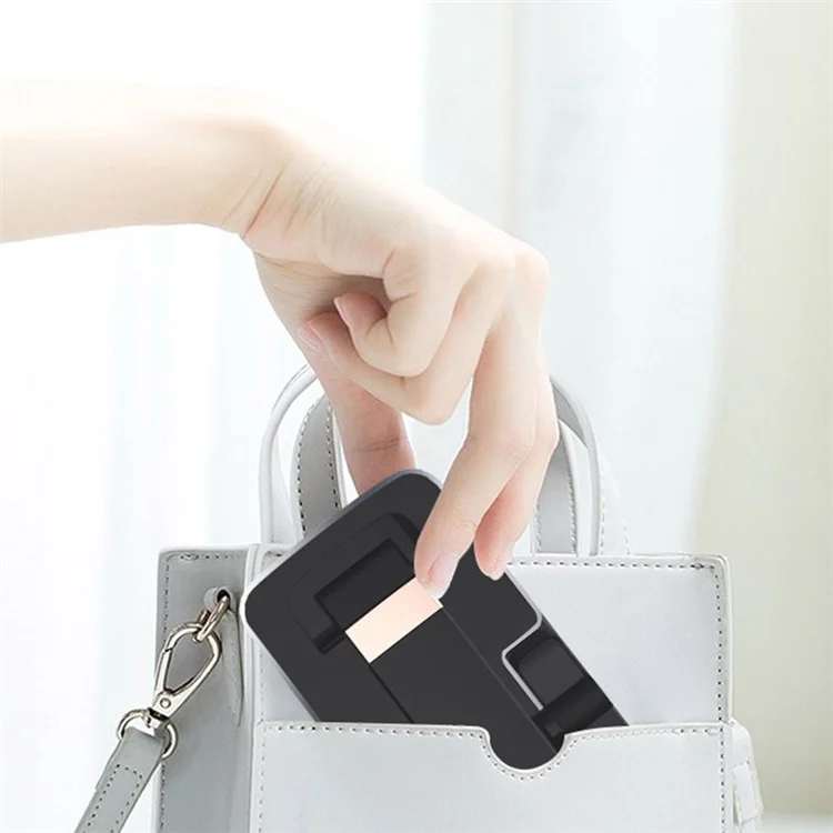 CCT14 Lifting Folding Phone Holder Portatile Multi-Angolo Regolabile Stand per iPhone, Samsung, Huawei - Nero