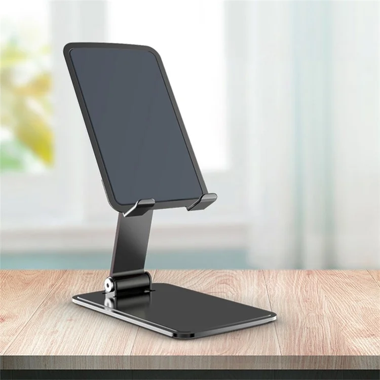 CCT15 Portable Folding Phone Holder Adjustable Anti-Slip Tablets Metal Stand for 4-13 inch Device - Tarnish