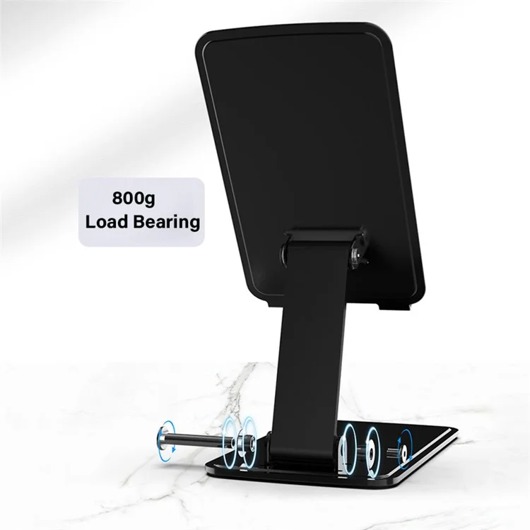 CCT15 Portable Folding Phone Holder Adjustable Anti-Slip Tablets Metal Stand for 4-13 inch Device - Tarnish