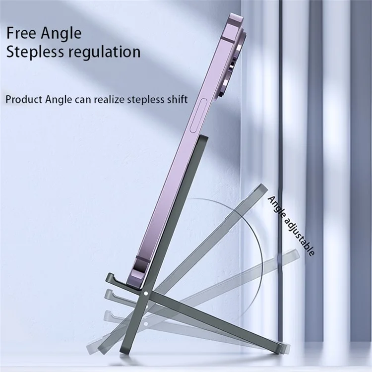 Soporte de Teléfono Plegable H18 para Tableta, Ajustable, de Aleación de Aluminio, Disipador de Calor, Soporte - Gris