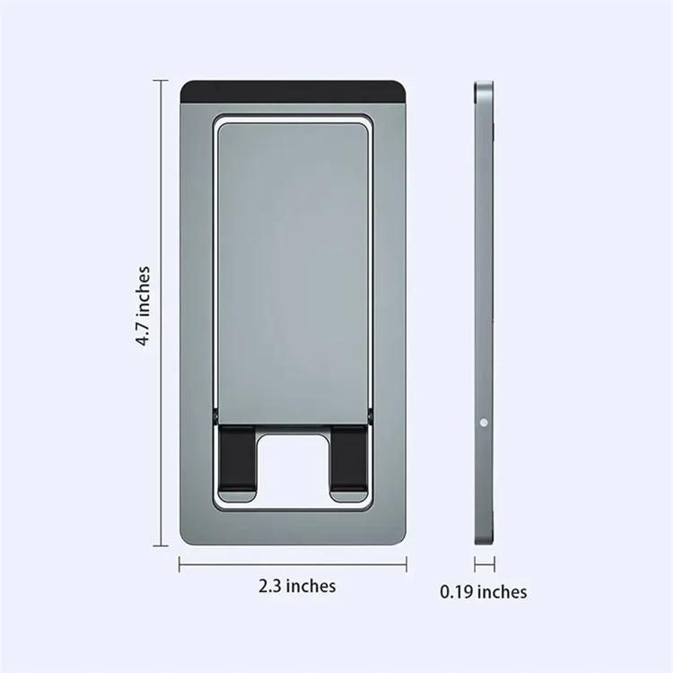 Soporte de Teléfono Plegable H18 para Tableta, Ajustable, de Aleación de Aluminio, Disipador de Calor, Soporte - Gris