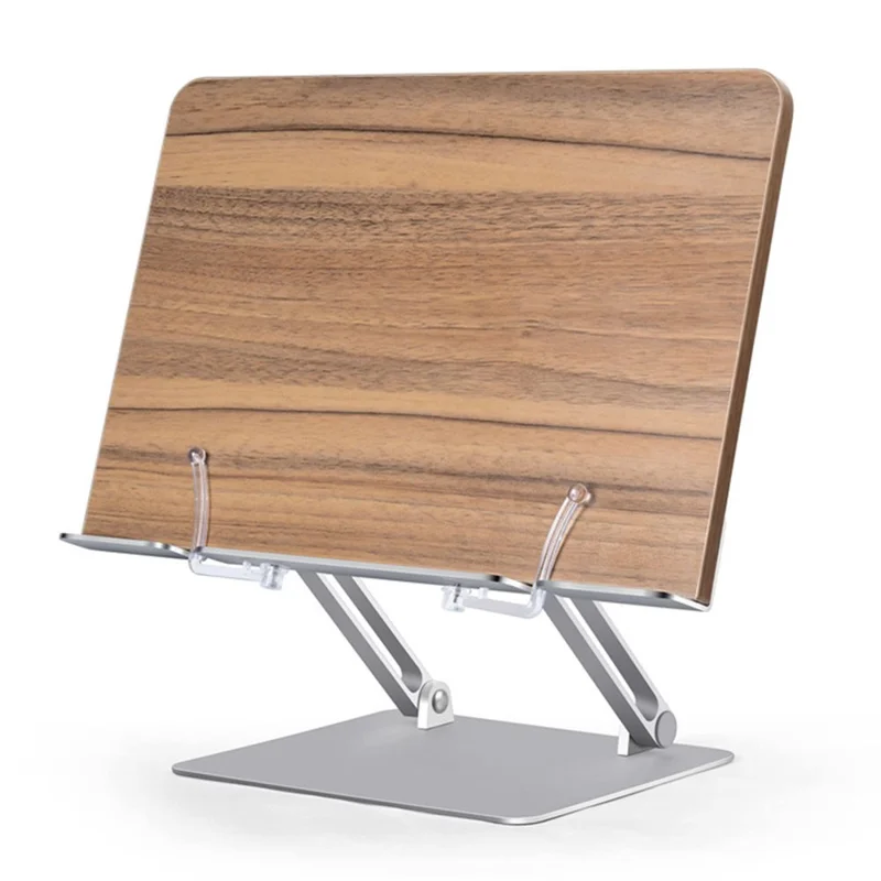 AP-2DW Metal Book Stand Folding Desktop Book Holder Portable Multi-Angle Adjustable Reading Stand