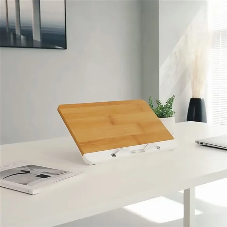BG-2 Desktop Book Stand Folding Metal Book Holder Portable 50-Degree Adjustable Reading Stand with Clip