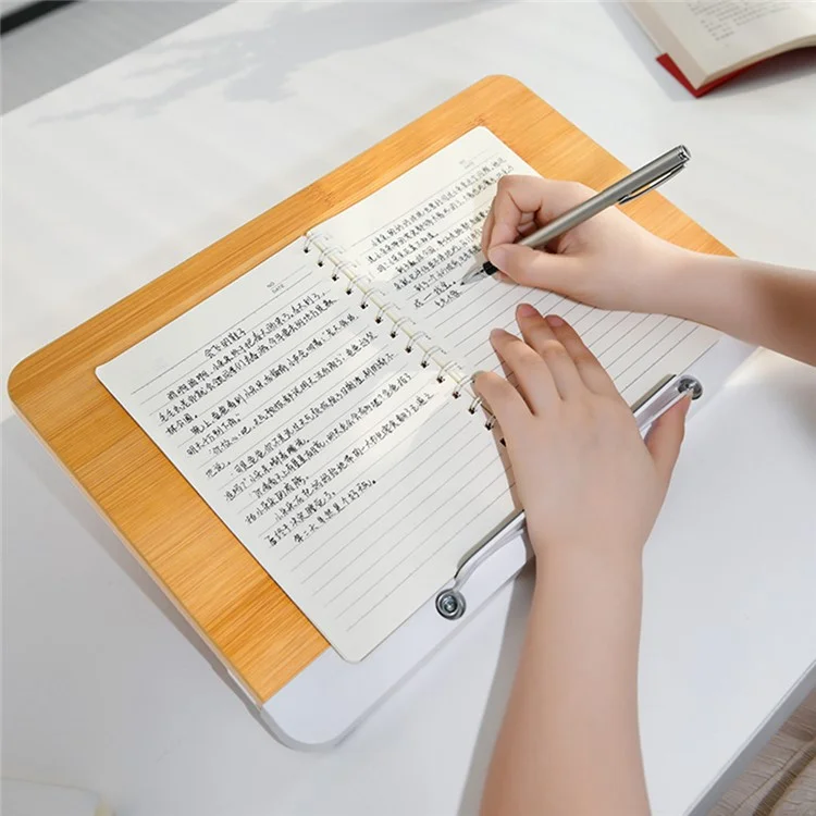 BG-2 Desktop Book Stand Folding Metal Book Holder Portable 50-Degree Adjustable Reading Stand with Clip