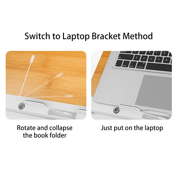 BG-2 Desktop Book Stand Folding Metal Book Holder Portable 50-Degree Adjustable Reading Stand with Clip