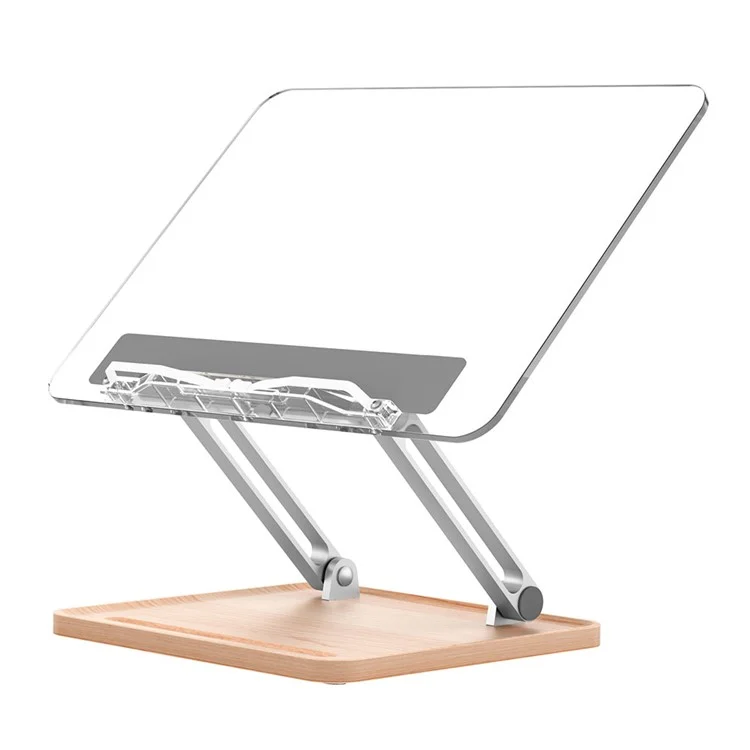 BG-4B Transparent Acrylic Book Stand Folding Metal Book Holder Portable Desktop Adjustable Reading Stand