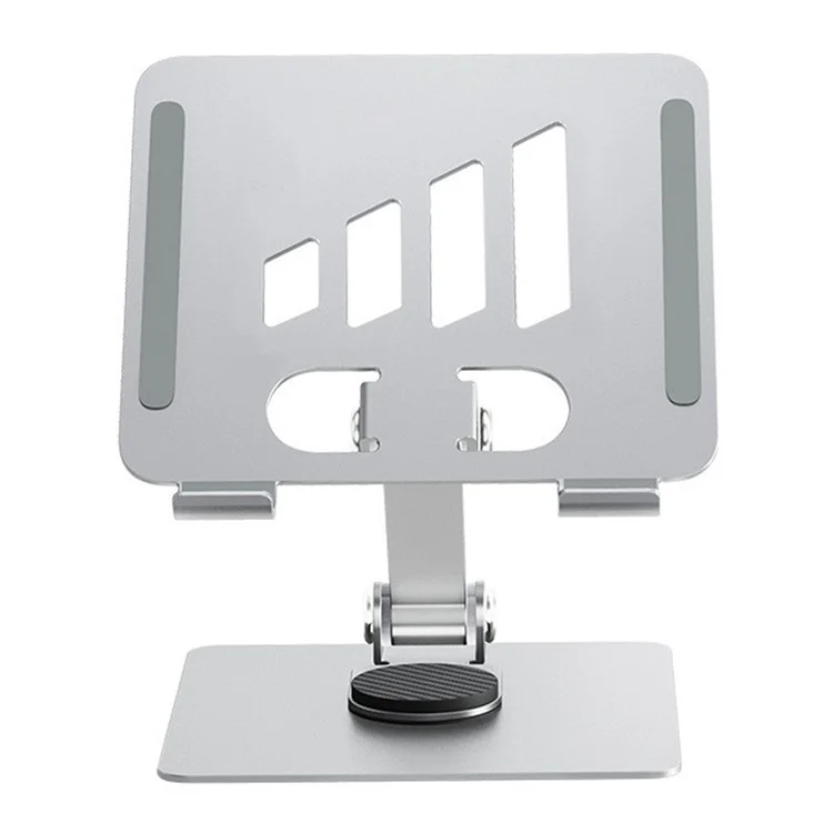 C4 Rotatable Aluminum Alloy Tablet Stand Desktop Folding Mini PC Holder for 6-14" Devices - Silver