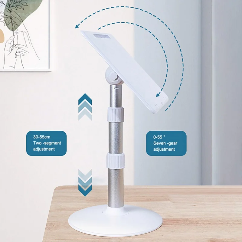 Height Angle Adjustable Book Stand Desktop Book Holder Aluminum Alloy Reading Stand for Laptops, Tablets