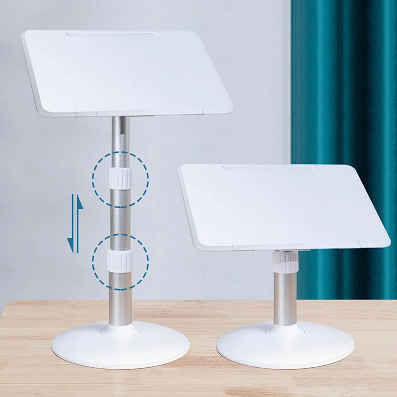 Height Angle Adjustable Book Stand Desktop Book Holder Aluminum Alloy Reading Stand for Laptops, Tablets