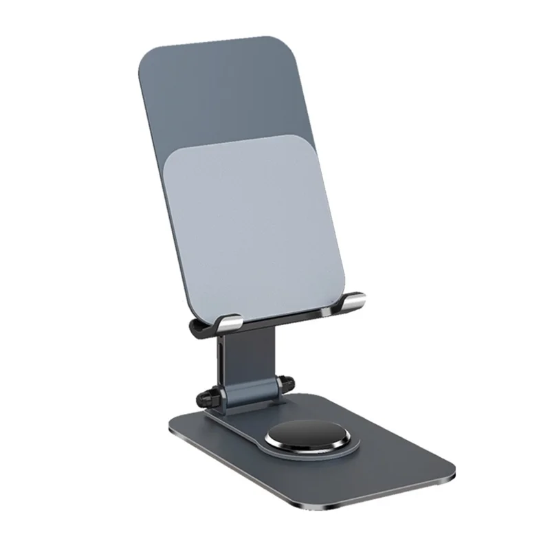 Q10 Desktop Folding Phone Stand Aluminum Alloy Ultra-Thin Rotating Cell Phone Holder - Grey