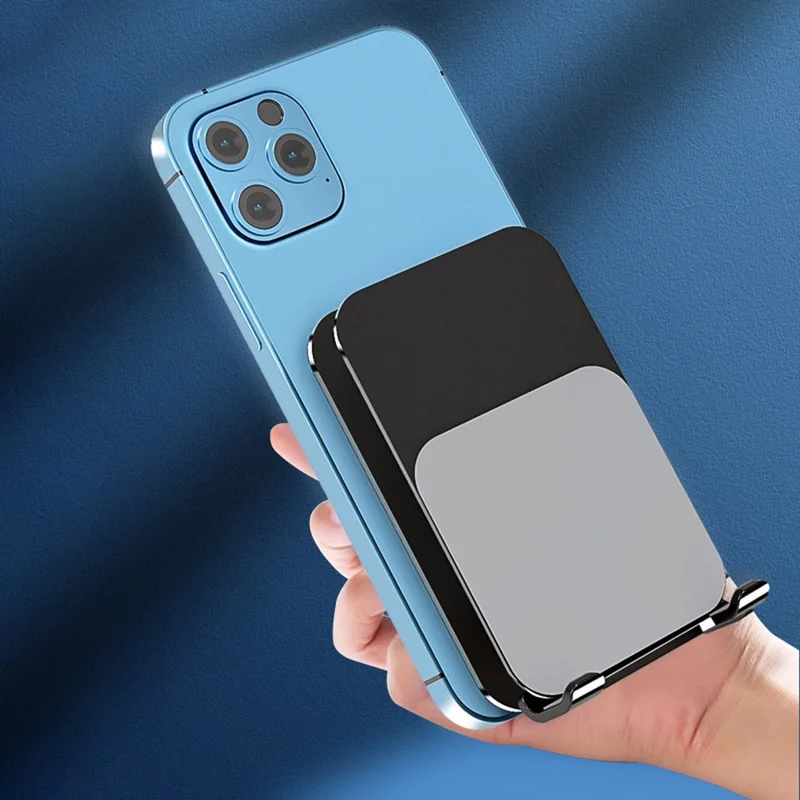 Q10 Desktop Folding Phone Stand Aluminum Alloy Ultra-Thin Rotating Cell Phone Holder - Grey