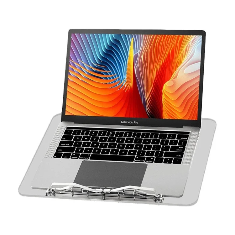 BG-2Y Transparent Acrylic Book Stand Folding Book Holder Portable Desktop Adjustable Reading Stand