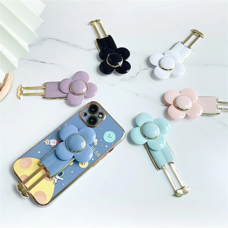Multifunction Cartoon Windmill Mobile Phone Kickstand Adhesive Sticker Rotating Cellphone Kickstand Holder - Blue