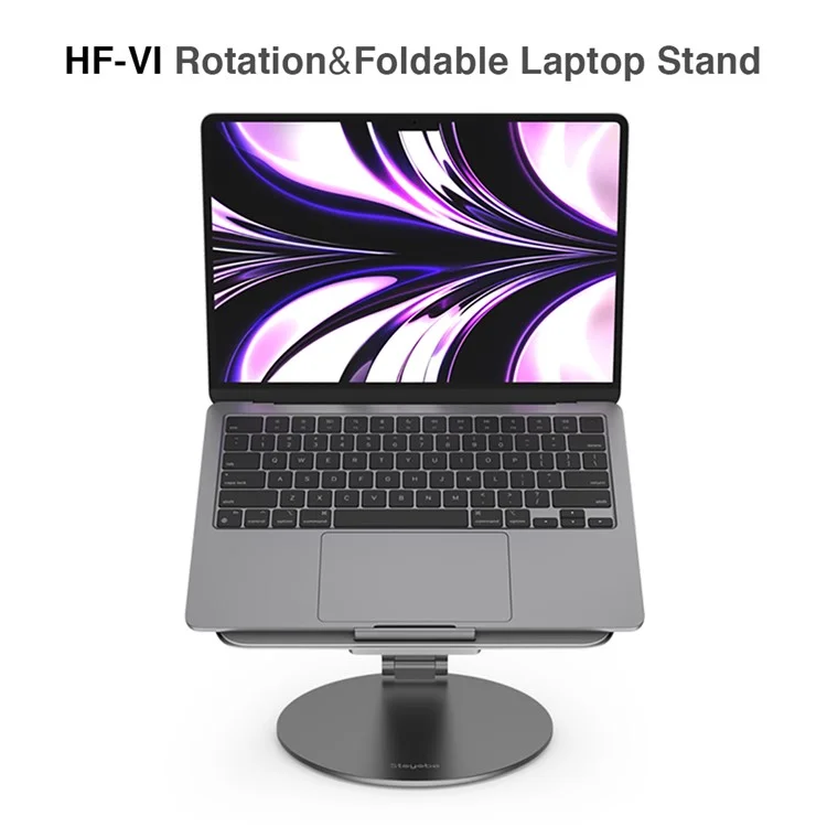 STOYOBE Laptop Stand Foldable Notebook Computer Riser Holder Aluminum Alloy Rotable Pad Support