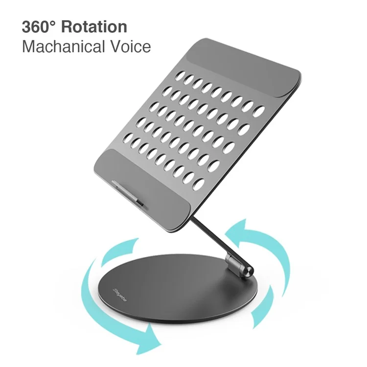 STOYOBE Laptop Stand Foldable Notebook Computer Riser Holder Aluminum Alloy Rotable Pad Support