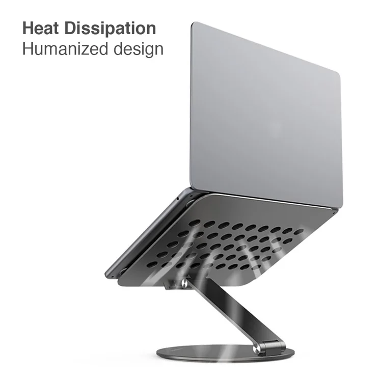 STOYOBE Laptop Stand Foldable Notebook Computer Riser Holder Aluminum Alloy Rotable Pad Support