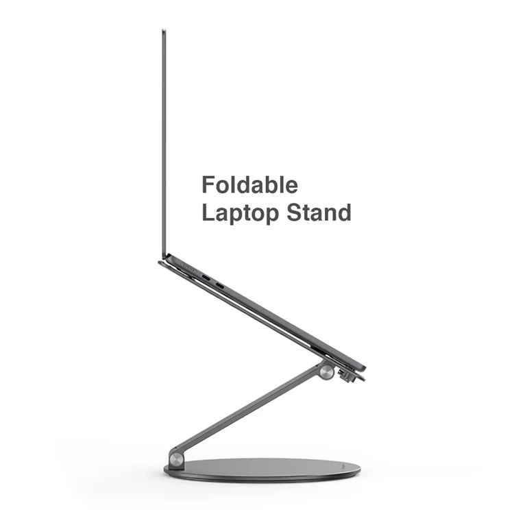 STOYOBE Laptop Stand Foldable Notebook Computer Riser Holder Aluminum Alloy Rotable Pad Support