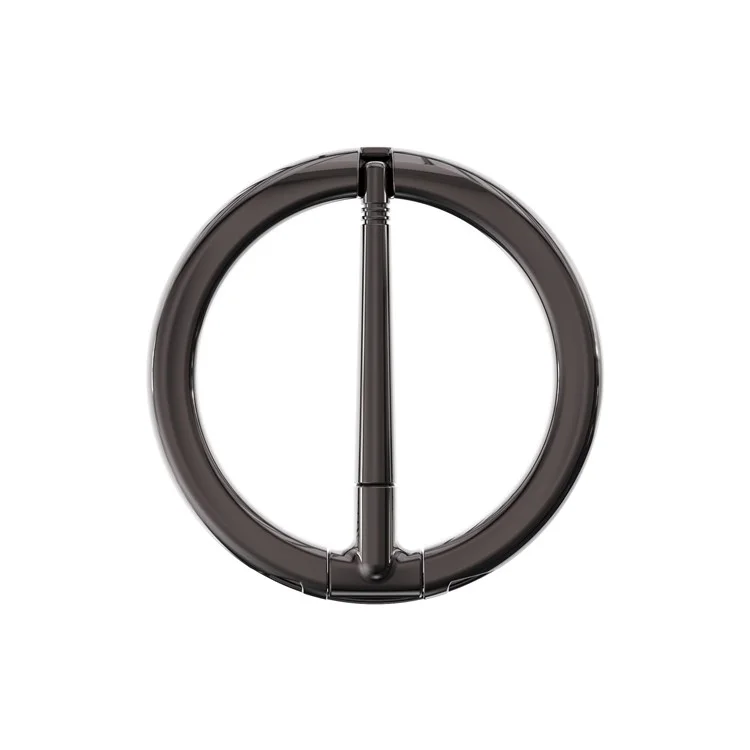 R-JUST SJ20-4 Magnetic Phone Ring Holder with Knife Vertical and Horizontal Stand Foldable Cellphone Kickstand Compatible with MagSafe - Dark Grey