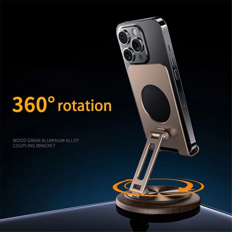 Desktop Aluminum Alloy Phone Stand for Under 12.9 inch Tablet Stand 360-Degree Rotating Cell Phone Holder