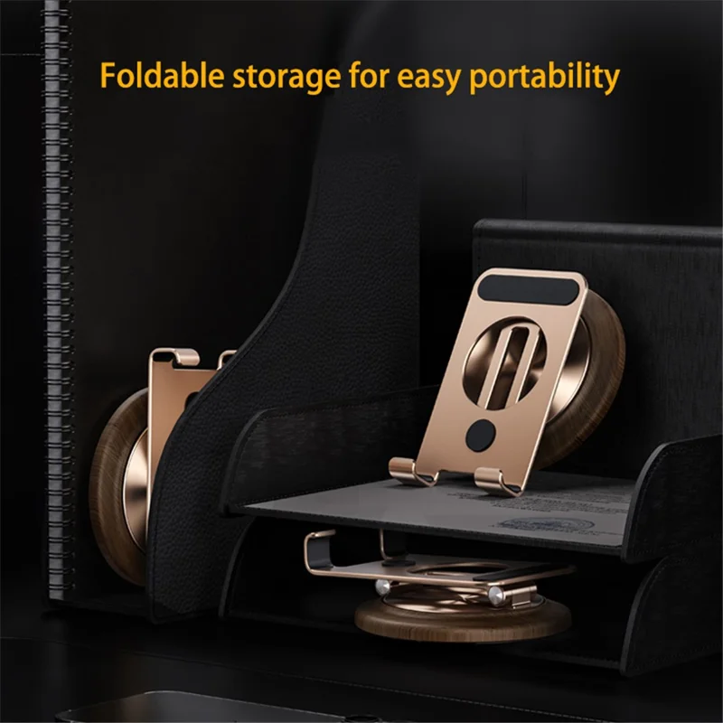 Desktop Aluminum Alloy Phone Stand for Under 12.9 inch Tablet Stand 360-Degree Rotating Cell Phone Holder