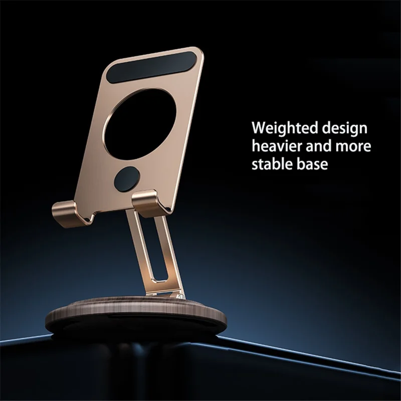 Desktop Aluminum Alloy Phone Stand for Under 12.9 inch Tablet Stand 360-Degree Rotating Cell Phone Holder