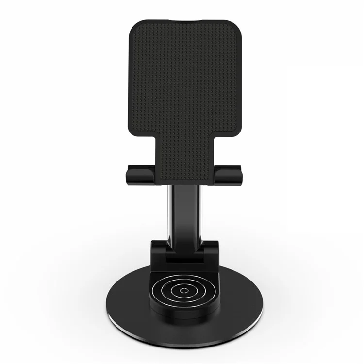 CCT21 Universal Soporte de teléfono móvil plegable de 360 grados Silicona+ABS Soporte de escritorio para tableta para ver vídeos, jugar - Negro 