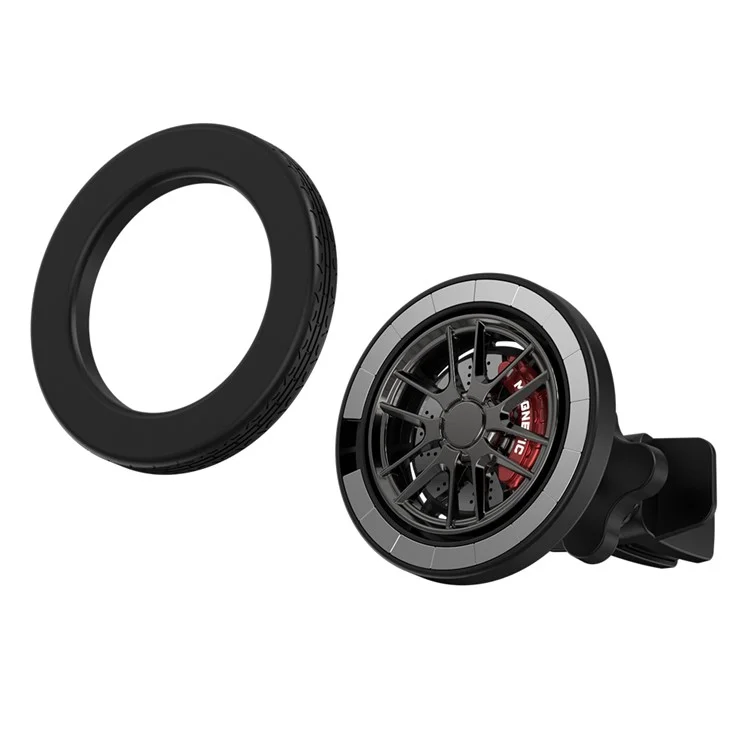 Bulk Purchasing CZ05-B Wheel Shape Magnetic Clip Car Phone Mount 360-Degree Rotating Air Vent Phone Holder