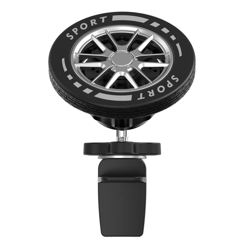 Bulk Purchasing CZ05-B Wheel Shape Magnetic Clip Car Phone Mount 360-Degree Rotating Air Vent Phone Holder