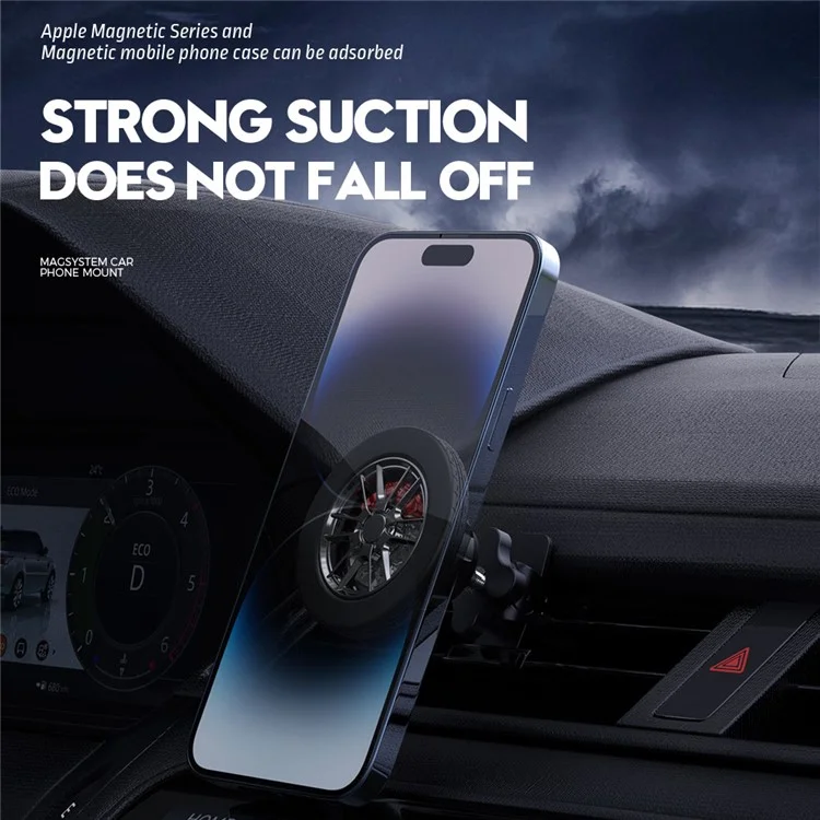 Bulk Purchasing CZ05-B Wheel Shape Magnetic Clip Car Phone Mount 360-Degree Rotating Air Vent Phone Holder