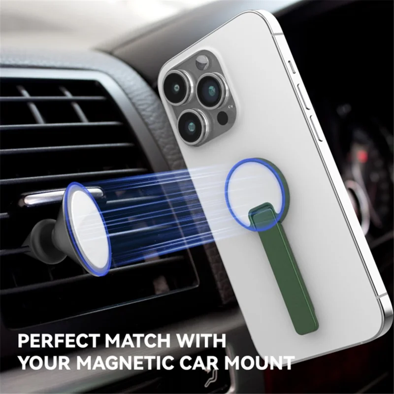 Cell Phone Ultra Thin Kickstand Folding Phone Back Stand Rotating Aluminum Alloy Phone Holder - Verde